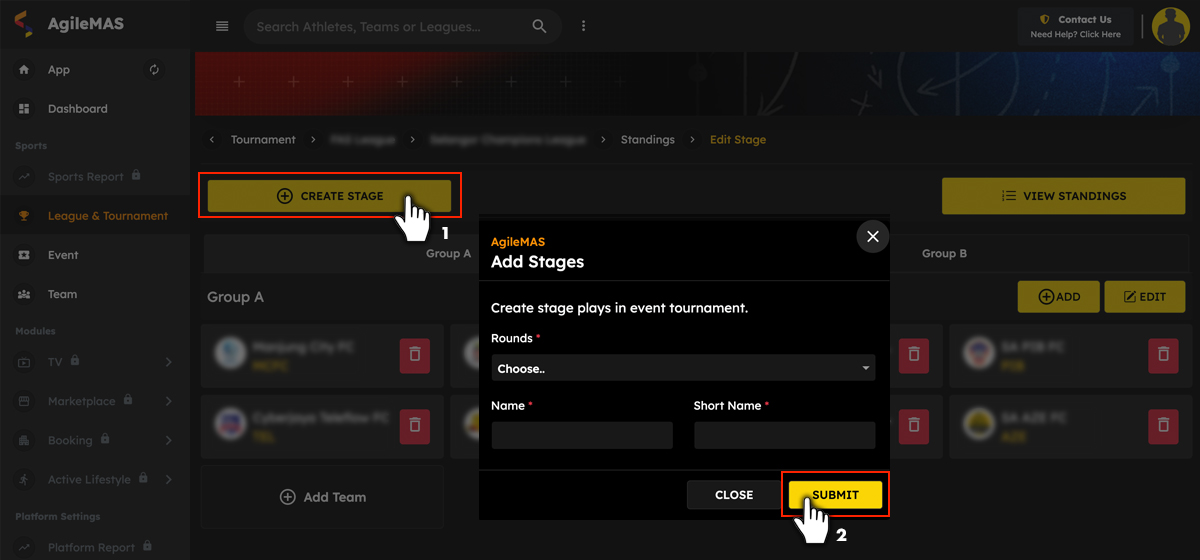 Add Group Stages